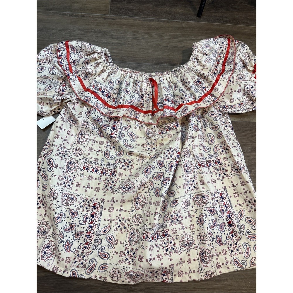 NWT NEW Fashion Magic Fendler USA Western Square Dance Top Paisley 3XL
